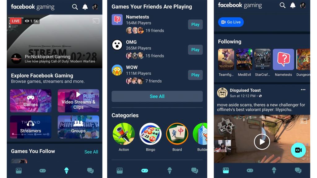 Facebook Gaming App