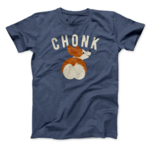 heather gray corgi chonk tshirt