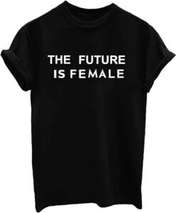 the future is female black tee