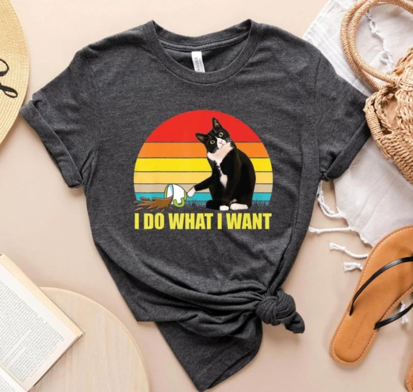 I do what I want cat shirt