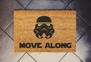 move along stormtrooper star wars mat